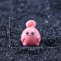 Pink mini resin monster figurine for Halloween micro landscape garden decoration - 1.9x1.6cm / Pink