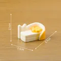 Accesorio de sofá en miniatura para casa de muñecas con flor, mide 3,7x2,5x2,1cm - Amarillo - 2.1x2.5x3.7cm