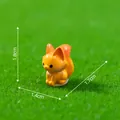 Figurine miniature de renard orange pour décoration de jardinage micro-paysage - 1.7x1.4x1.8cm