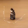 Vintage miniature luxury gramophone figurine for dollhouse DIY decor and micro landscape - 1.6x1.6x4.1cm / 1# Phonograph