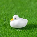 Cute miniature white duck figurine for micro landscape gardening size 2.1cm by 1.4cm - 2.1x1.4cm / Large White Duck