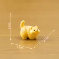 Miniature chubby orange tabby cat figurine with dimensions for dollhouse decoration - Orange Cat