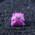 Cute purple mini monster figurine for Halloween DIY micro landscape garden decor. - Rose Red