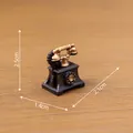Miniature vintage telephone dollhouse ornament with 2.5cm height dimension - 2.1x1.4x2.5cm / 2# Rotary Phone
