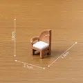 Miniatur-Stuhl im südostasiatischen Stil in Braun für Puppenhaus DIY Dekoration Zubehör Set - Lehnstuhl (3#) / 2.1x1.9x3.0cm