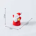 Miniatuur Kerstman beeldje met afmetingen voor kerst DIY micro-landschap decoratie - 2.7x2x1.9cm / 1# Kerstman met Bel