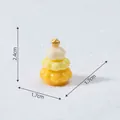 Mini árbol de Navidad degradado amarillo para decoración de nieve micro paisaje - 2,4cm x 1,7cm / Naranja (#2)