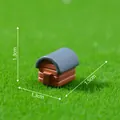 Miniature détaillée de cabane en bois marron pour décoration de jardin micro paysage - 1.5x1.3x1.3cm