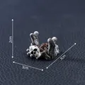 Miniature Halloween skull and bones figure for DIY crafts with 2cm height dimensions - Stacked Bones and Skull (2#)