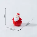 Schattig miniatuur Kerstman beeldje van 2,9 cm hoog voor DIY sneeuwlandschap-decor - 2.9x2.3x1.9cm / 2# Ronde Kerstman