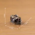 Miniature bronze retro camera ornament for dollhouse DIY decoration with dimensions 2.7x1.8x1.4cm - 2.7x1.4x1.8cm / 3# Retro Camera