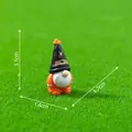 Miniature Thanksgiving turkey gnome figurine for micro landscape DIY decor, 3.1cm height - Black Hat Gnome