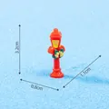 Miniature red Christmas street lamp ornament for DIY snow scene crafts, 3.2cm height - 3.2x0.8x1.1cm / 3# Christmas Street Lamp