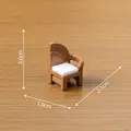 Miniatur Sessel im südostasiatischen Stil für Puppenhäuser, braun, 3,0 x 2,1 x 1,9 cm - Armsessel (4#) / 2.1x1.9x3.0cm