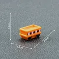 Figura de tren de Halloween naranja en miniatura con patrones de calabaza y medidas - Coche de Calabaza Pequeño / 2.6x1.5x1.4cm / Naranja