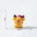Mini figura de reno navideño con gorro de Papá Noel para decoración de paisajes DIY - 4# Reno