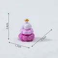 Mini figura de árbol de Navidad en degradado púrpura para decoración de escritorio - 2,4cm x 1,7cm / 4# Púrpura