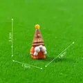 Detailed miniature Thanksgiving turkey gnome figurine for DIY decor, size 3.3x1.8x1.5cm - Brown Hat Gnome