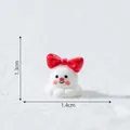 Statuetta in miniatura di pupazzo di neve con fiocco rosso per paesaggi fai da te, 1.4cm - 5# Campanellino Pupazzo di Neve