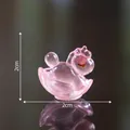 Miniature pink translucent rocking horse resin figurine for DIY decor, 2x2cm size - 2x2cm / Red