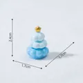 Mini árbol de Navidad azul degradado, 2.4cm de altura, para micro paisajes decorativos - 2,4cm x 1,7cm / Azul