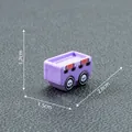 Mini vagón de tren de Halloween morado con ruedas de calavera, tamaño 2,6x1,5x1,7cm - Coche de Araña / 2.6x1.5x1.7cm / Púrpura