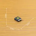Miniature resin magic book ornament for DIY micro-landscapes with dimensions shown 0.9x0.8cm - Dark Radiance Codex (C3830)