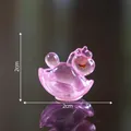 Small pink translucent resin rocking horse ornament measuring 2cm by 2cm size. - 2x2cm / Rose Red