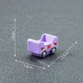Miniatura de carro de Halloween morado con detalles de calabaza y calavera diy. - 2.5x1.6x1.6cm