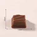 Realistischer Miniatur 1,5cm Schokoladenanhänger aus Harz für DIY und Haarschmuck - Stil 4 Schokolade (Quadratisch) / 1.5x0.8cm / Schokoladenbraun