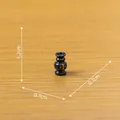 Miniature black resin bottle ornament for Halloween DIY projects, 1.2cm in height. - Cursed Seal Incense Lamp (C3830)