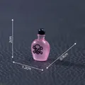 Miniature translucent pink skull potion bottle for Halloween DIY craft and dollhouse decor - Translucent Pink Potion Bottle (5#)