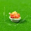 Figurine miniature de dinde de Thanksgiving pour décoration paysage, 2.3x1.7x1.6cm - Dinde