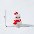 Miniatura di pupazzo di neve di Natale per micro paesaggi fai da te, altezza 2,4 cm - 7# Pupazzo di Neve