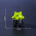 Miniatur Halloween Hexenkessel mit grüner Kreatur, 2,3 cm breites Harz-Dekorationszubehör - 5# Katzen-Slime-Stil