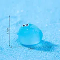 Figurine de poisson gras lumineux bleu pour micro-paysage et aquarium, taille 2,4 cm - Bleu