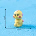 Mini figurine d'hippocampe jaune pour décoration de micro-paysage DIY avec dimensions - Hippocampe / 3.1x1.8cm