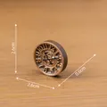 Miniature vintage bronze round clock for dollhouse DIY decor, size 2.6cm diameter - 7# Retro Clock