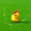 Figurine de dinde canard jaune miniature pour décor de micro paysage de Thanksgiving - Canard Chef