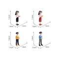 Four piece set of miniature teacher dolls for micro landscape decoration with dimensions - Single Price (Divided into 4 Styles) / Teacher Appreciation Series