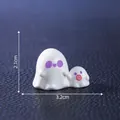Niedliche Miniatur-Halloween-Geisterfiguren aus Harz für DIY-Mikrolandschafts-Deko - 6# Geist Mutter und Kind