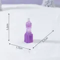 Lila transparente Miniatur-Turmfigur 5,2cm hoch für DIY-Schneelandschafts-Dekorationen - 7# Amethystturm