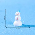 Handcrafted miniature resin Christmas snowman figurine with size dimensions 3.6cm by 2.1cm - Slim Snowman / 3.6x2.1cm