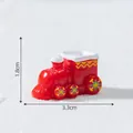 Miniatura di trenino di Natale rosso per decorazione paesaggio innevato fai-da-te, 3,3cm - 9# Locomotiva