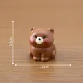 Cute miniature brown bear resin figurine, 2.3cm height for micro landscape and dollhouse decor - Sitting Bear / 2.3cm x 2.0cm / Brown