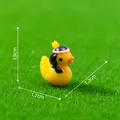 Figurine de canard jaune miniature avec dimensions pour décoration de paysage DIY - Canard Indien