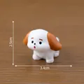 Cute miniature white puppy figurine for dollhouse DIY and desktop micro landscape decor. - Miniature Size / 1# Howling