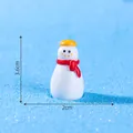 Detailed miniature Christmas snowman figurine for DIY micro landscape, 3.6cm height - 3.6x2cm