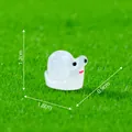 Luminous mini snail figurine for micro-landscaping decoration, measures 1.8x1.2x0.9cm - 1.8x1.2x0.9cm / Transparent White Snail