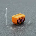 Miniatura de vagón de tren de Halloween naranja decoración de paisaje DIY - 2.6x1.6x1.8cm
